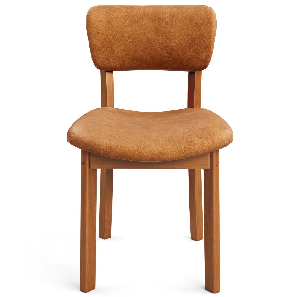 Cadeira Para Sala de Jantar Cozinha Living Estofada Dara L02 Couríssimo Canela - Lyam Decor
