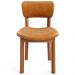 Cadeira Para Sala de Jantar Cozinha Living Estofada Dara L02 Couríssimo Whisky - Lyam Decor