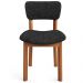 Cadeira Para Sala de Jantar Cozinha Living Estofada Dara L02 Linho Chumbo - Lyam Decor