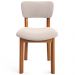 Cadeira Para Sala de Jantar Cozinha Living Estofada Dara L02 Suede Bege - Lyam Decor