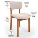Cadeira Para Sala de Jantar Cozinha Living Estofada Dara L02 Suede Bege - Lyam Decor