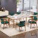 Cadeira Para Sala de Jantar Estar Living Giorgia L02 Bouclê Verde - Lyam Decor