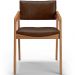 Cadeira Para Sala de Jantar Estar Living Giorgia L02 Couríssimo Marrom - Lyam Decor