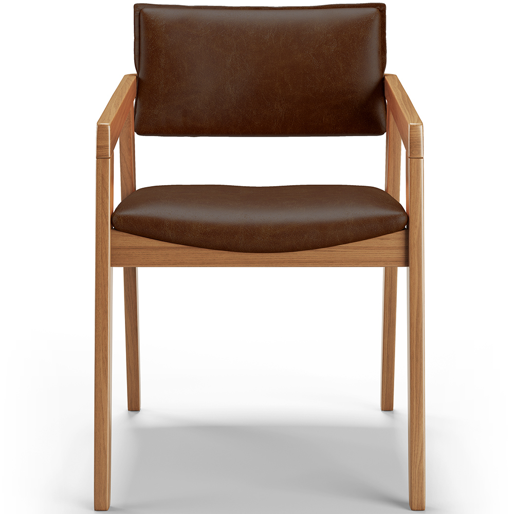 Cadeira Para Sala de Jantar Estar Living Giorgia L02 Couríssimo Marrom - Lyam Decor