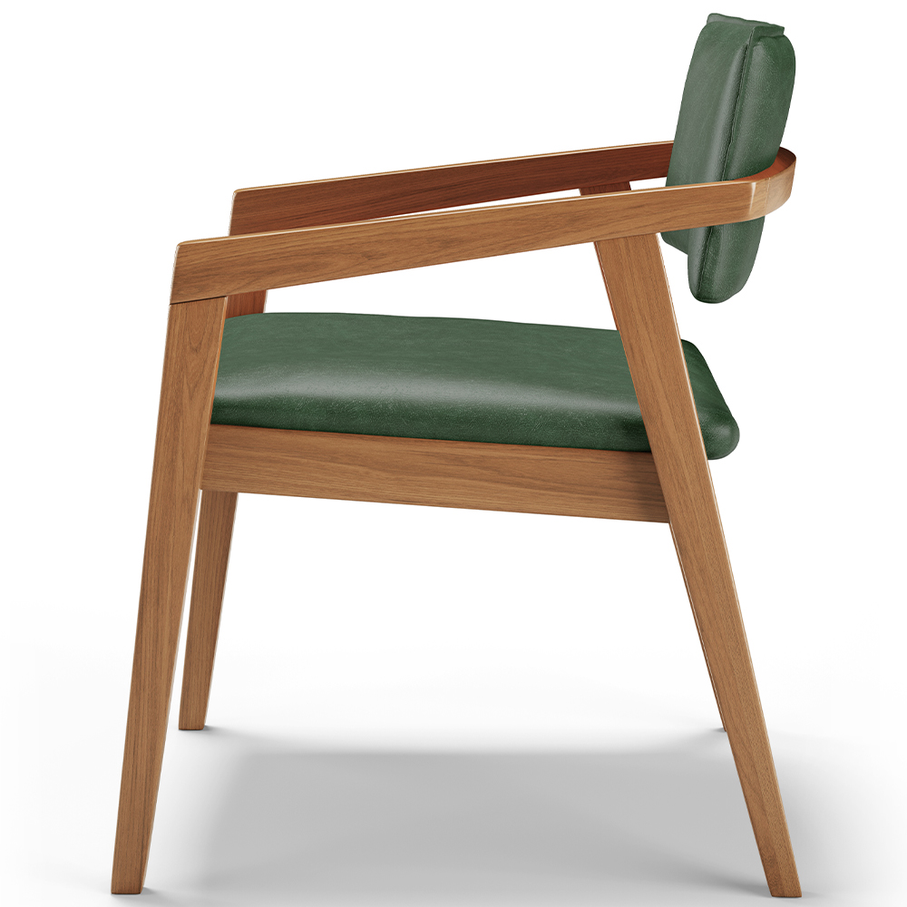 Cadeira Para Sala de Jantar Estar Living Giorgia L02 Couríssimo Verde Musgo - Lyam Decor
