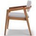 Cadeira Para Sala de Jantar Estar Living Giorgia L02 Linho Cinza - Lyam Decor