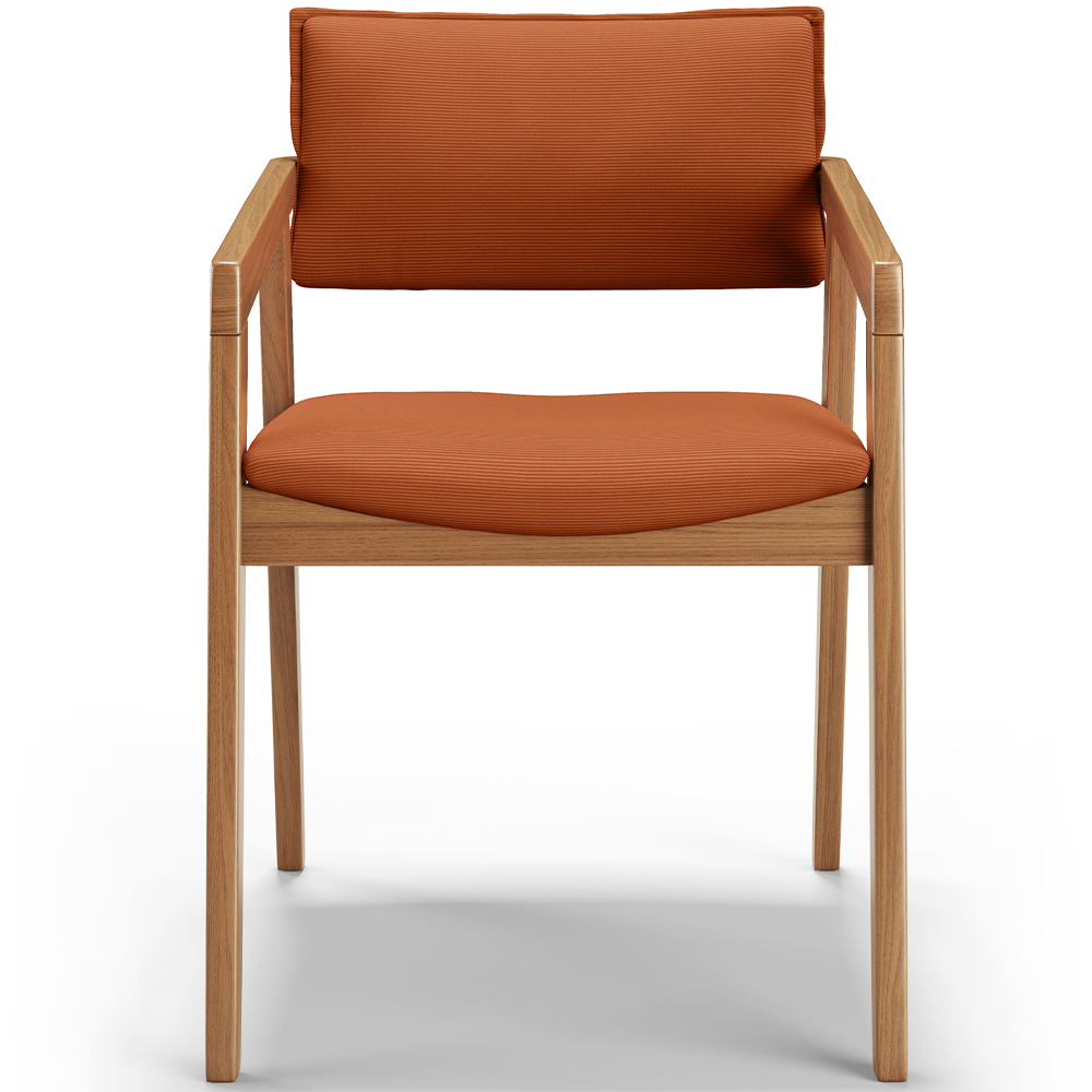 Cadeira Para Sala de Jantar Estar Living Giorgia L02 Tecido Terracota - Lyam Decor