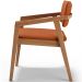 Cadeira Para Sala de Jantar Estar Living Giorgia L02 Tecido Terracota - Lyam Decor