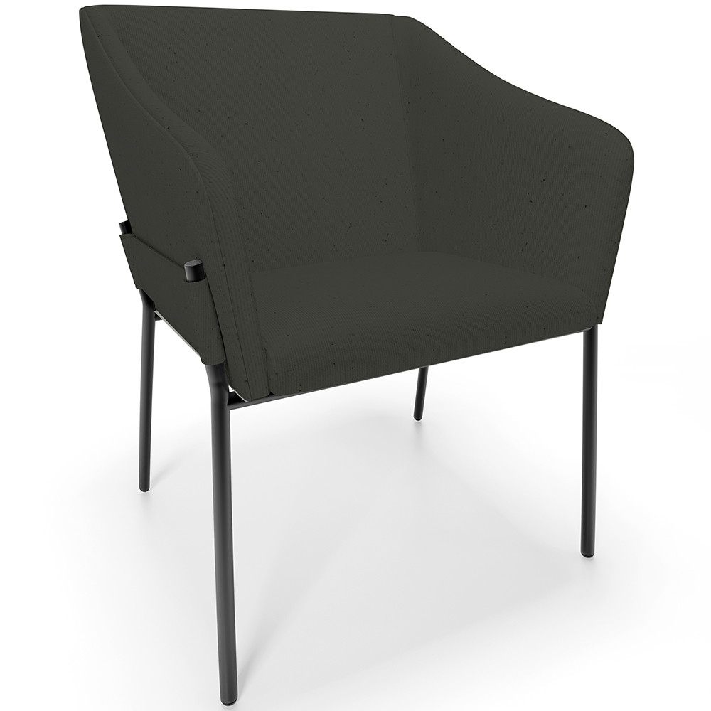 Cadeira Para Sala de Jantar Estar Living Olívia L02  Linho Verde Musgo - Lyam Decor