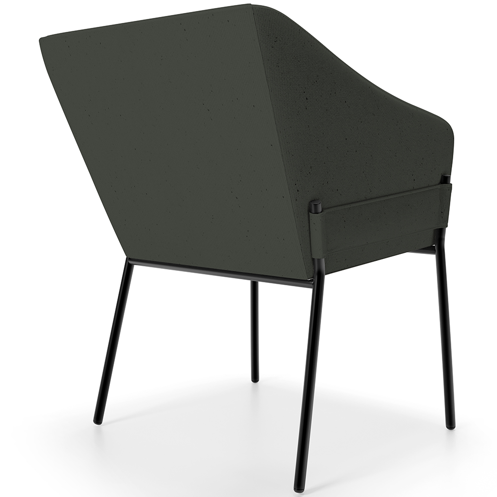 Cadeira Para Sala de Jantar Estar Living Olívia L02  Linho Verde Musgo - Lyam Decor