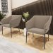 Cadeira Para Sala de Jantar Estar Living Olívia L02 Bouclê Bege - Lyam Decor