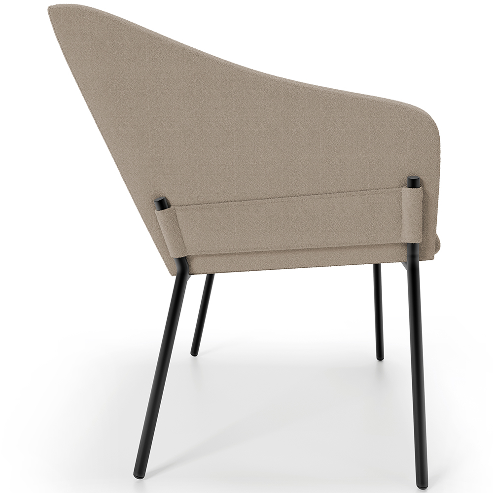 Cadeira Para Sala de Jantar Estar Living Olívia L02 Bouclê Bege - Lyam Decor
