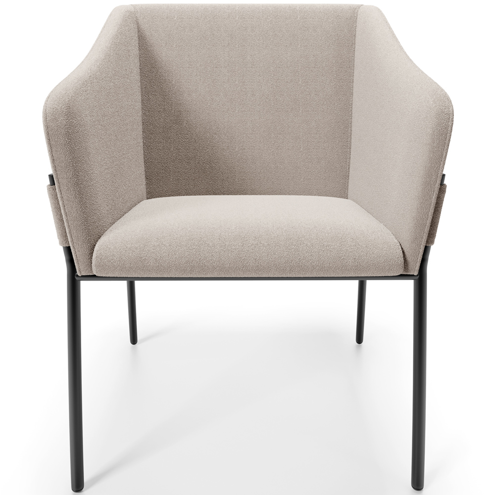 Cadeira Para Sala de Jantar Estar Living Olívia L02 Bouclê Creme - Lyam Decor