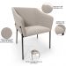 Cadeira Para Sala de Jantar Estar Living Olívia L02 Bouclê Creme - Lyam Decor
