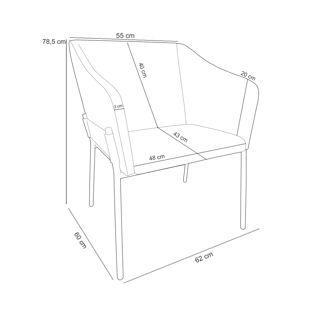 Cadeira Para Sala de Jantar Estar Living Olívia L02 Bouclê Creme - Lyam Decor
