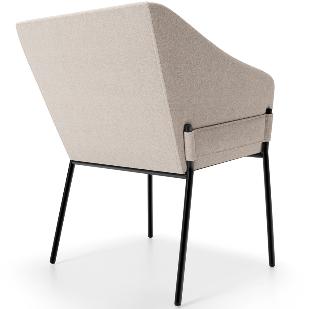 Cadeira Para Sala de Jantar Estar Living Olívia L02 Bouclê Creme - Lyam Decor