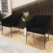 Cadeira Para Sala de Jantar Estar Living Olívia L02 Bouclê Preto - Lyam Decor