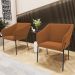 Cadeira Para Sala de Jantar Estar Living Olívia L02 Bouclê Terracota - Lyam Decor