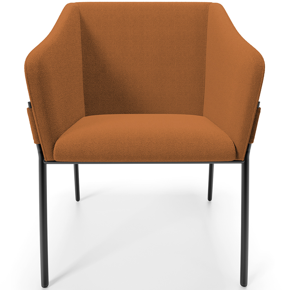 Cadeira Para Sala de Jantar Estar Living Olívia L02 Bouclê Terracota - Lyam Decor