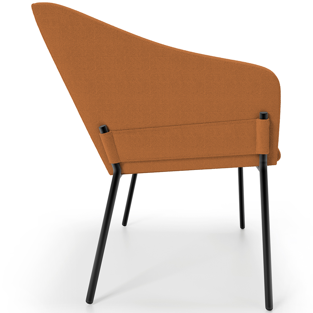 Cadeira Para Sala de Jantar Estar Living Olívia L02 Bouclê Terracota - Lyam Decor