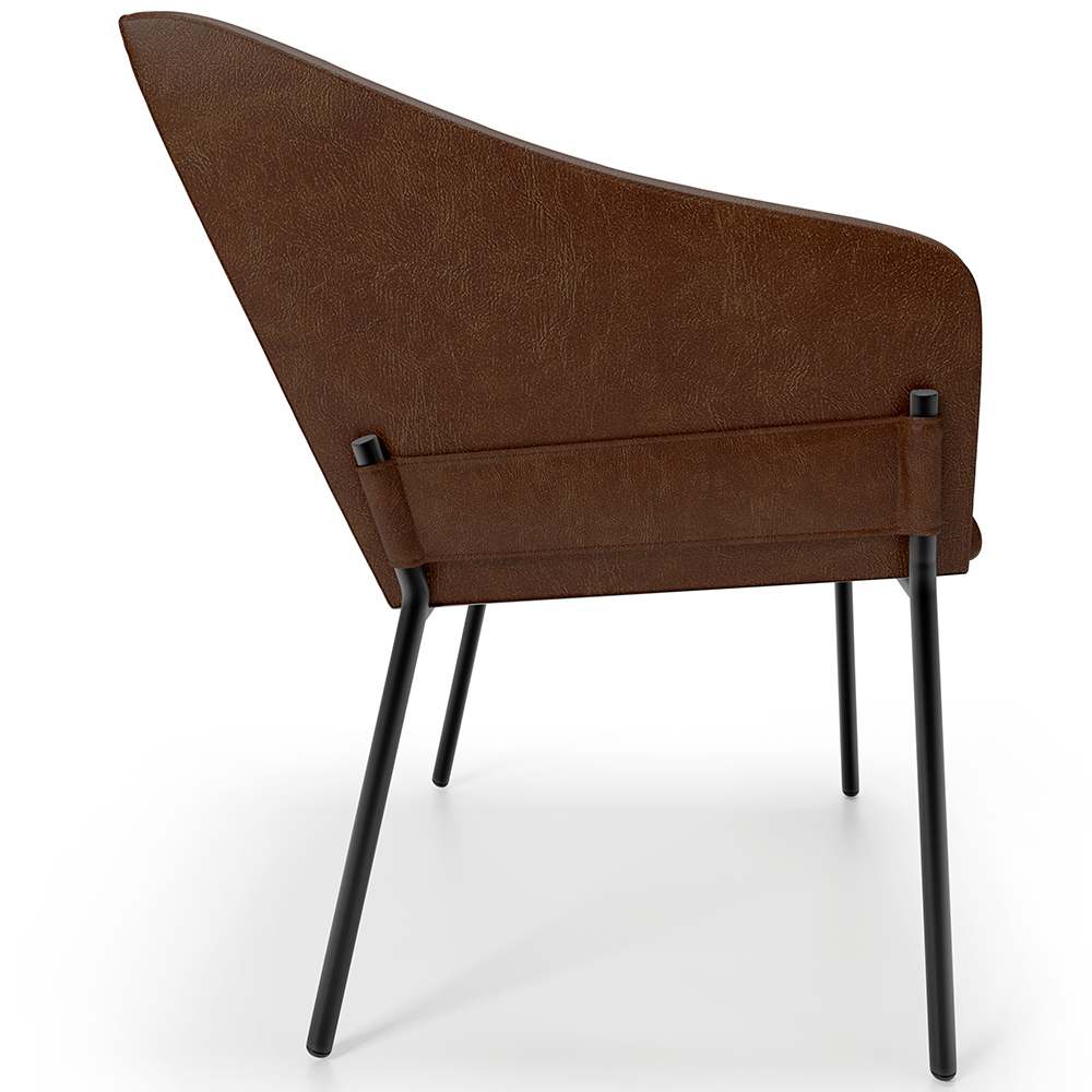 Cadeira Para Sala de Jantar Estar Living Olívia L02 Couríssimo Marrom - Lyam Decor