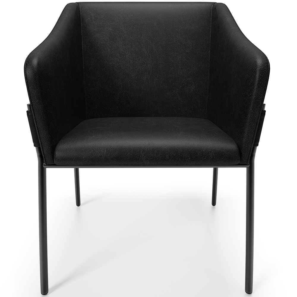 Cadeira Para Sala de Jantar Estar Living Olívia L02 Couríssimo Preto - Lyam Decor