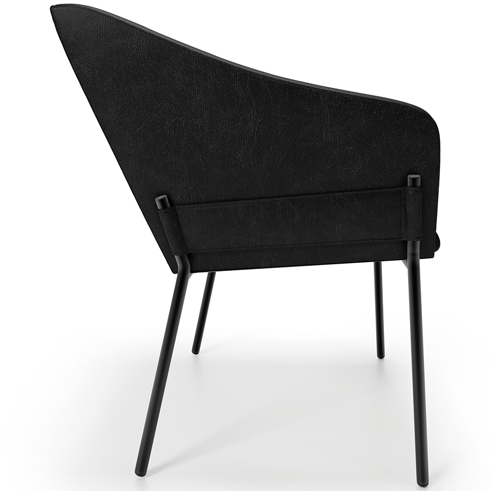 Cadeira Para Sala de Jantar Estar Living Olívia L02 Couríssimo Preto - Lyam Decor