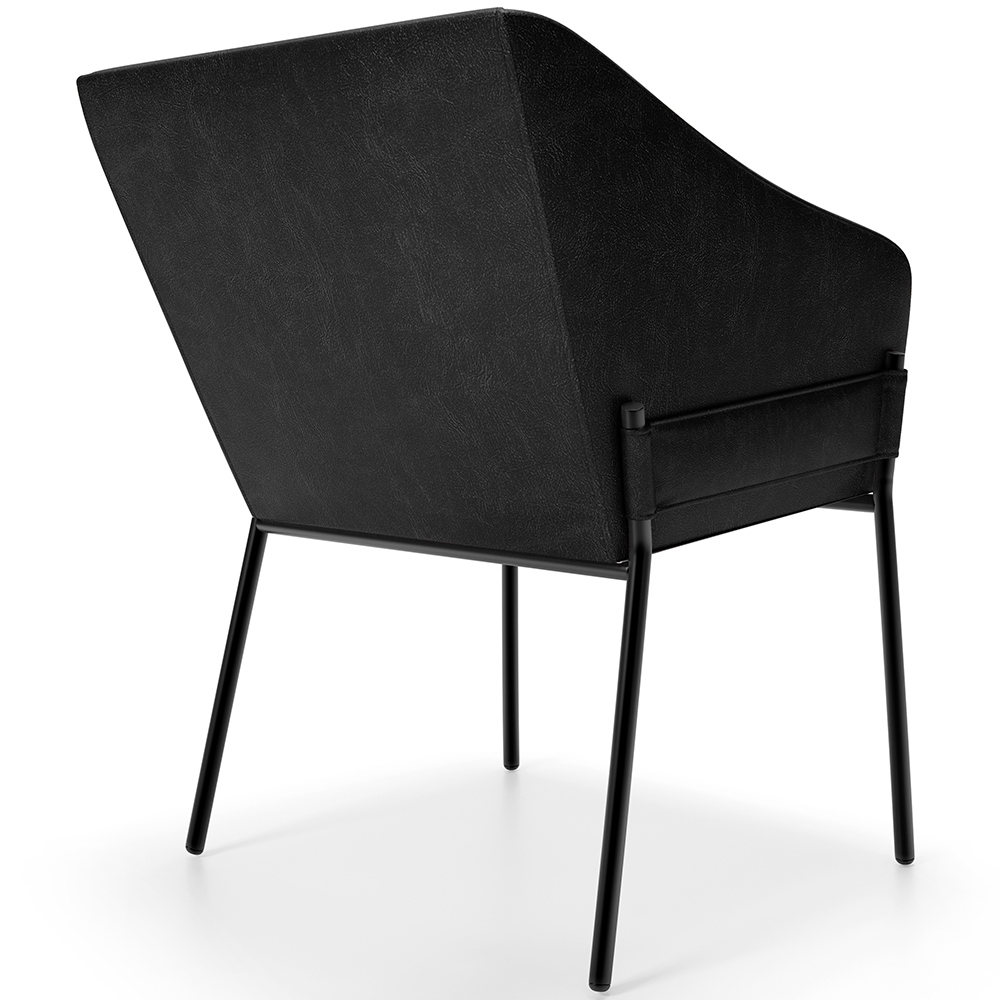 Cadeira Para Sala de Jantar Estar Living Olívia L02 Couríssimo Preto - Lyam Decor