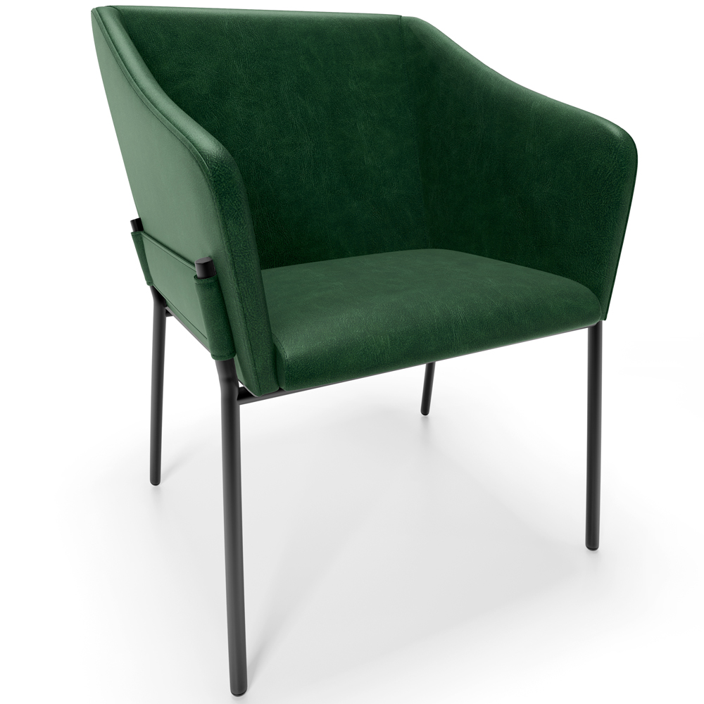 Cadeira Para Sala de Jantar Estar Living Olívia L02 Couríssimo Verde - Lyam Decor