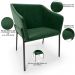 Cadeira Para Sala de Jantar Estar Living Olívia L02 Couríssimo Verde - Lyam Decor