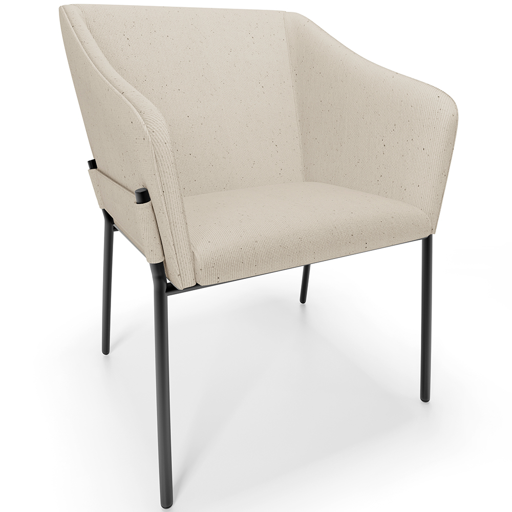 Cadeira Para Sala de Jantar Estar Living Olívia L02 Linho Bege - Lyam Decor