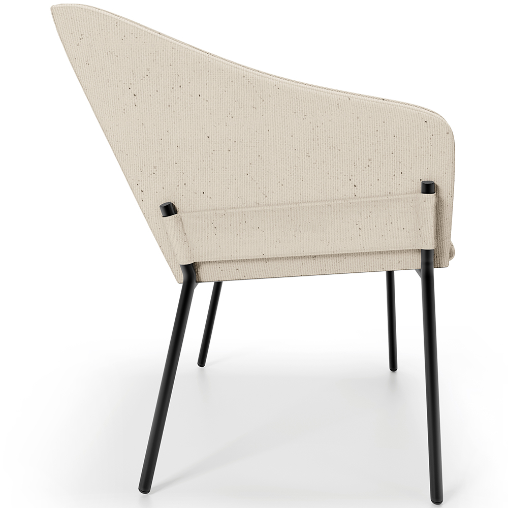 Cadeira Para Sala de Jantar Estar Living Olívia L02 Linho Bege - Lyam Decor