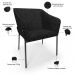 Cadeira Para Sala de Jantar Estar Living Olívia L02 Linho Chumbo - Lyam Decor
