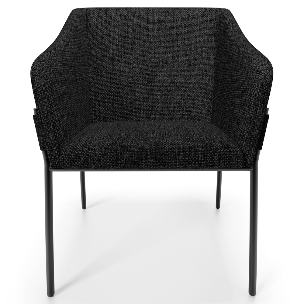 Cadeira Para Sala de Jantar Estar Living Olívia L02 Linho Chumbo - Lyam Decor