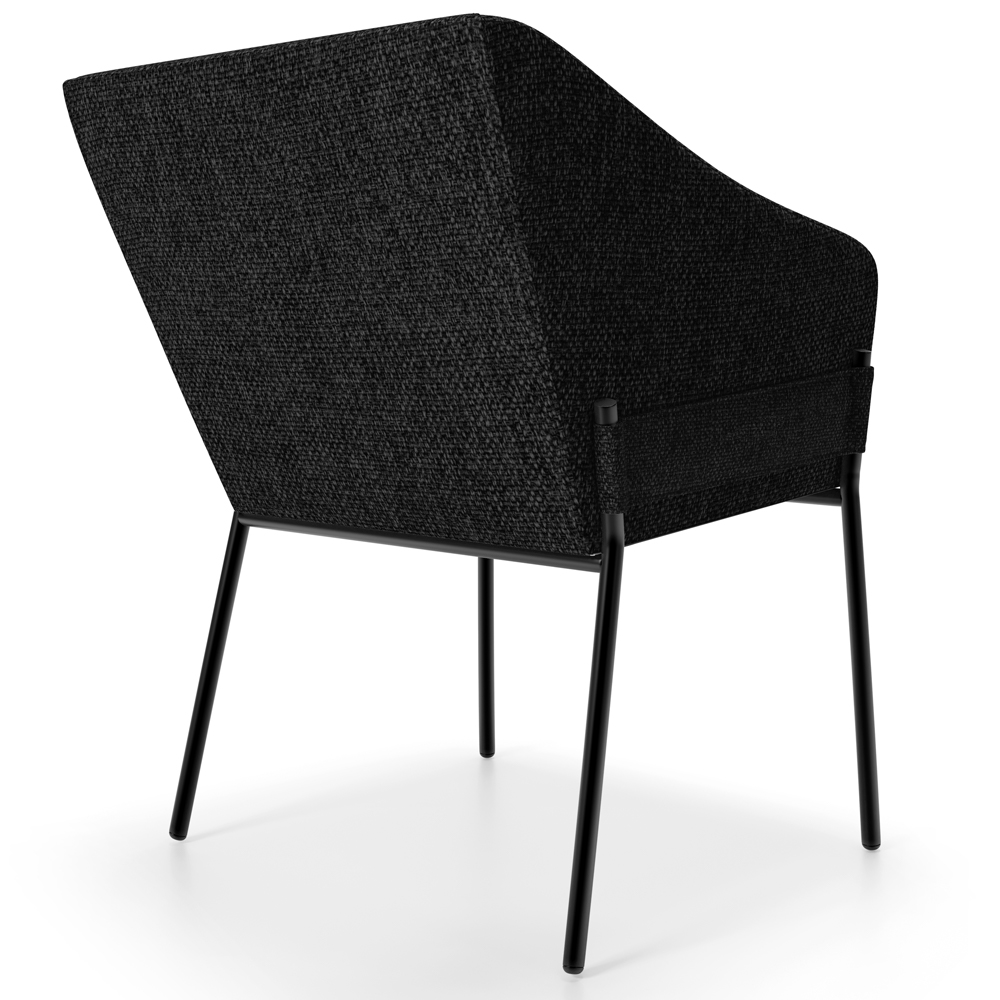 Cadeira Para Sala de Jantar Estar Living Olívia L02 Linho Chumbo - Lyam Decor