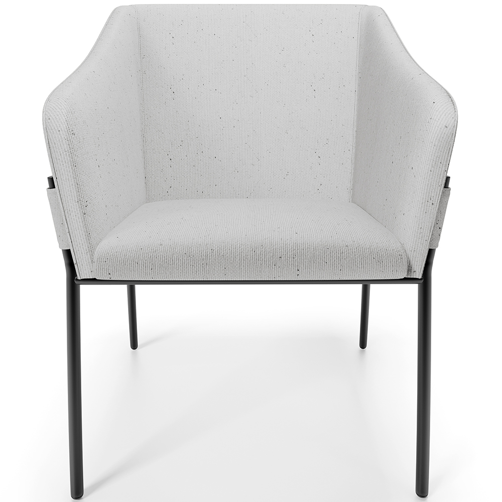 Cadeira Para Sala de Jantar Estar Living Olívia L02 Linho Cinza - Lyam Decor