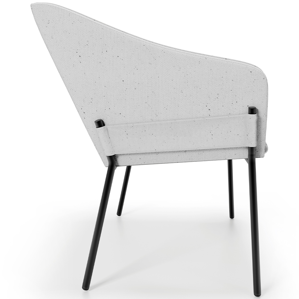 Cadeira Para Sala de Jantar Estar Living Olívia L02 Linho Cinza - Lyam Decor