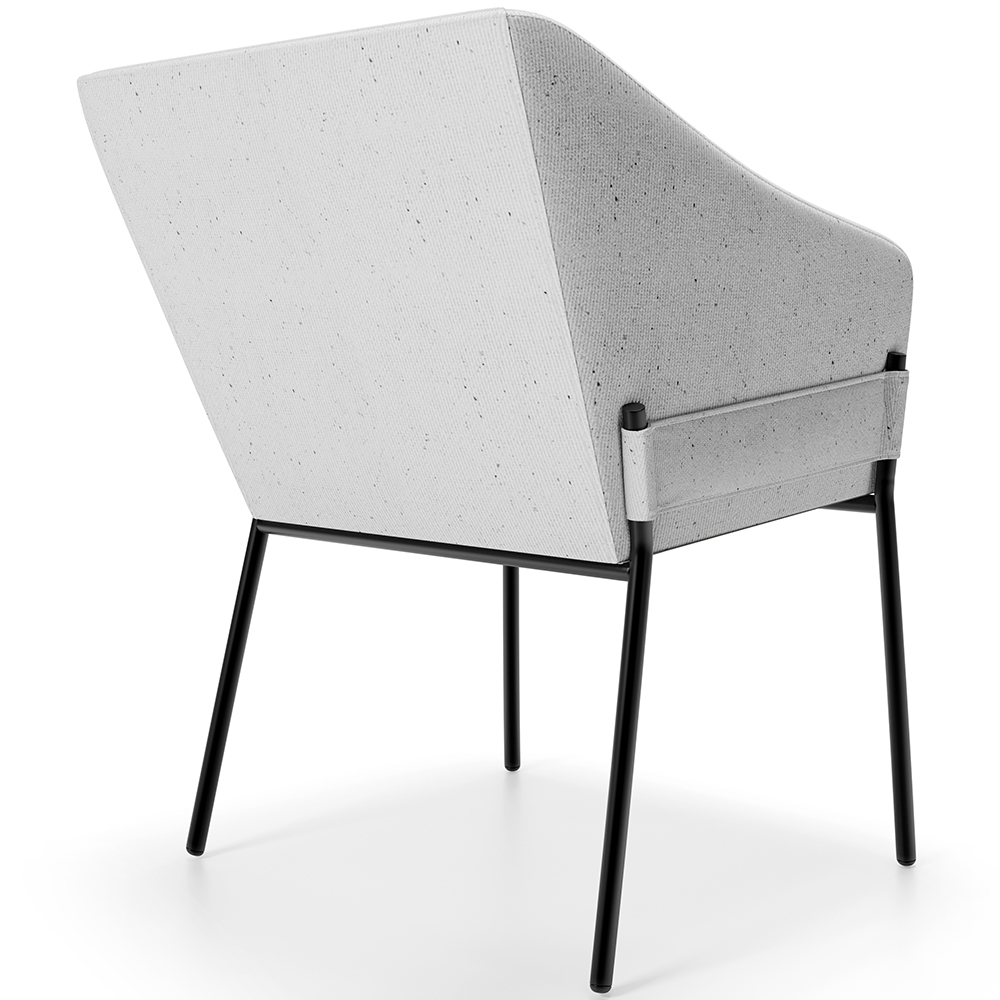 Cadeira Para Sala de Jantar Estar Living Olívia L02 Linho Cinza - Lyam Decor
