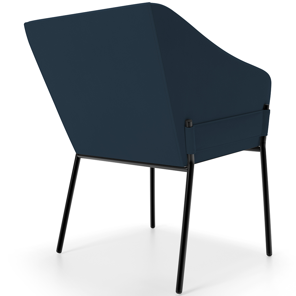 Cadeira Para Sala de Jantar Estar Living Olívia L02 Suede Azul - Lyam Decor