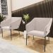Cadeira Para Sala de Jantar Estar Living Olívia L02 Suede Bege - Lyam Decor