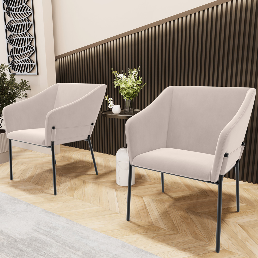 Cadeira Para Sala de Jantar Estar Living Olívia L02 Suede Bege - Lyam Decor