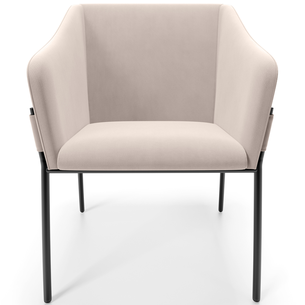Cadeira Para Sala de Jantar Estar Living Olívia L02 Suede Bege - Lyam Decor