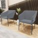 Cadeira Para Sala de Jantar Estar Living Olívia L02 Suede Cinza - Lyam Decor