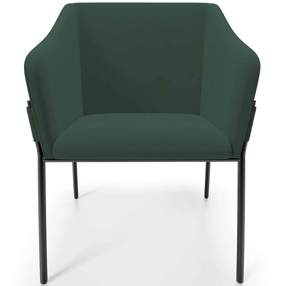 Cadeira Para Sala de Jantar Estar Living Olívia L02 Suede Verde - Lyam Decor