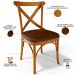 Cadeira Para Sala de Jantar e Estar Living Estofada Ávila L02 Couríssimo Marrom - Lyam
