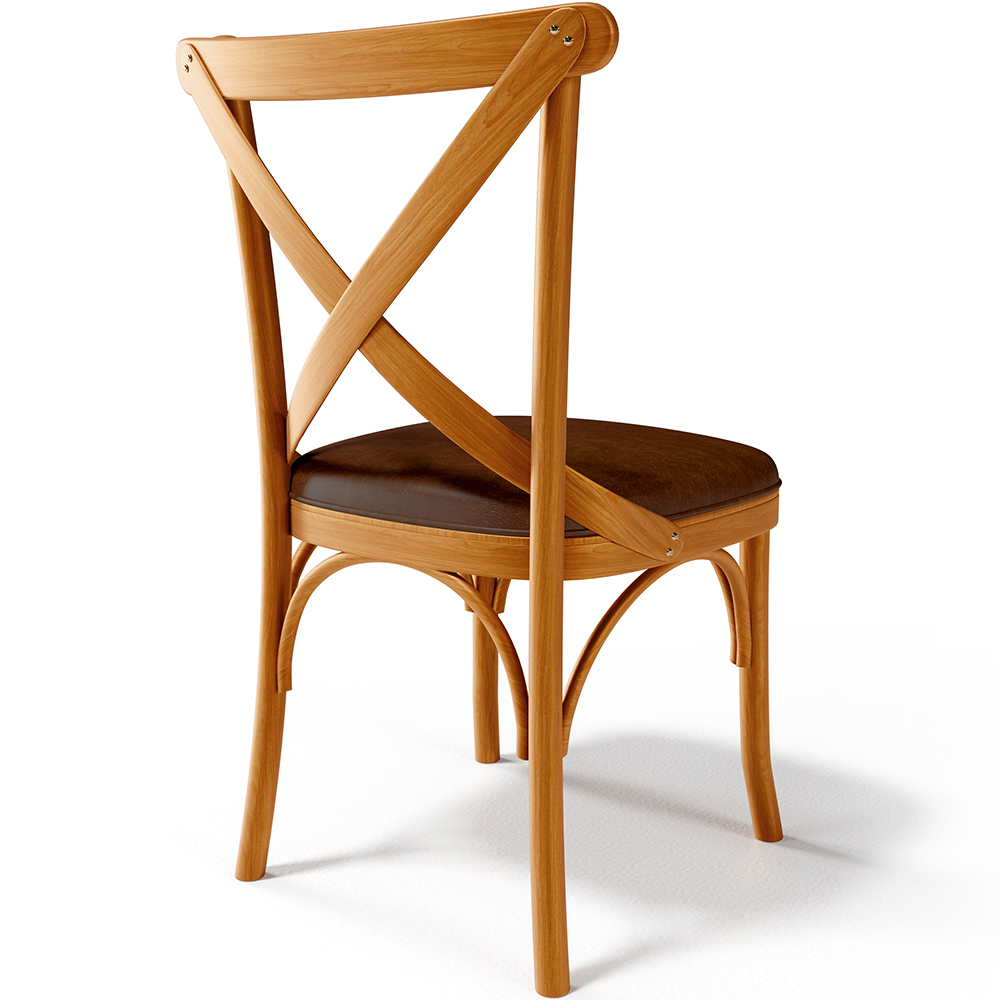 Cadeira Para Sala de Jantar e Estar Living Estofada Ávila L02 Couríssimo Marrom - Lyam