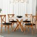 Cadeira Para Sala de Jantar e Estar Living Estofada Ávila L02 Couríssimo Preto - Lyam
