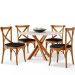 Cadeira Para Sala de Jantar e Estar Living Estofada Ávila L02 Couríssimo Preto - Lyam