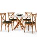 Cadeira Para Sala de Jantar e Estar Living Estofada Ávila L02 Couríssimo Verde Musgo - Lyam