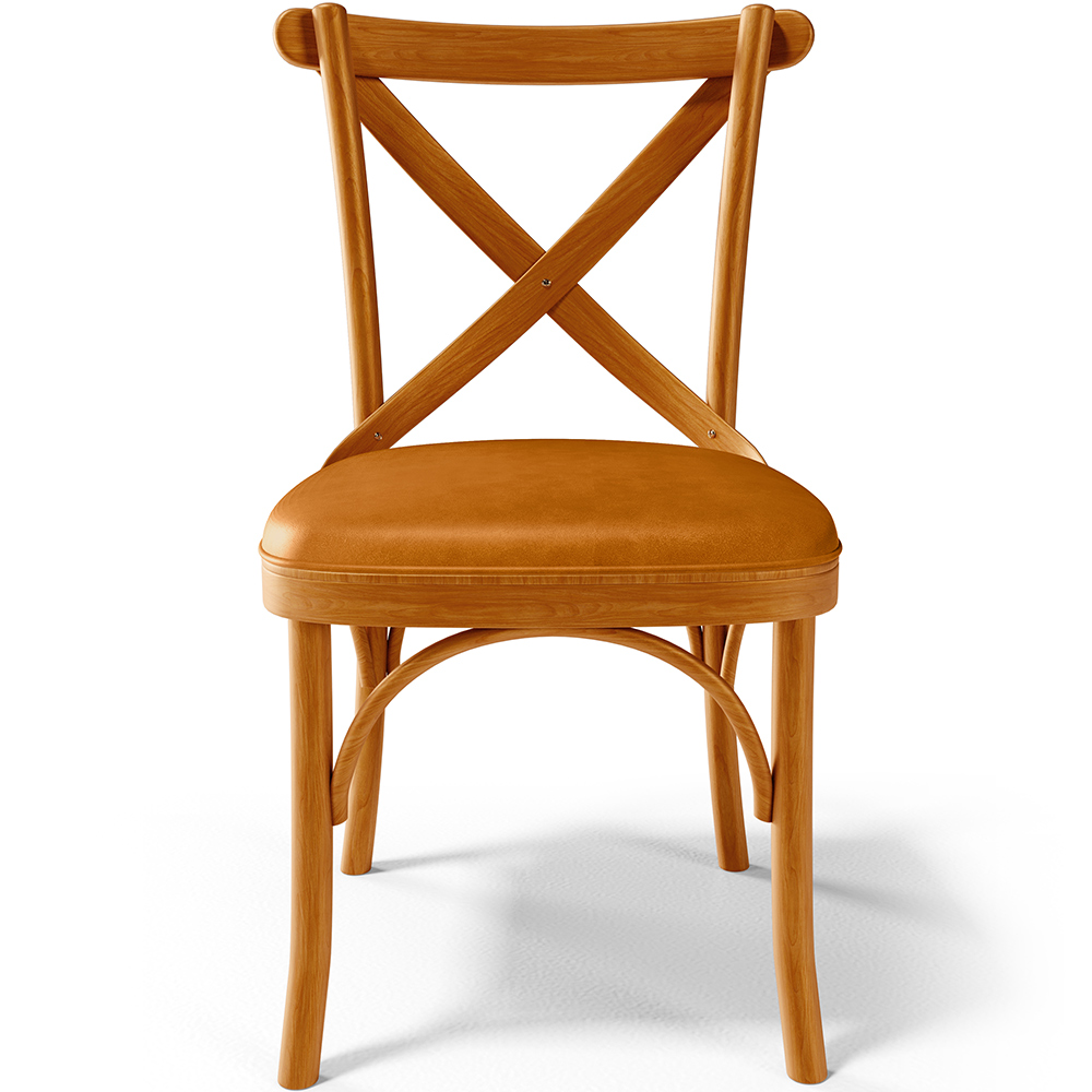 Cadeira Para Sala de Jantar e Estar Living Estofada Ávila L02 Couríssimo Whisky - Lyam